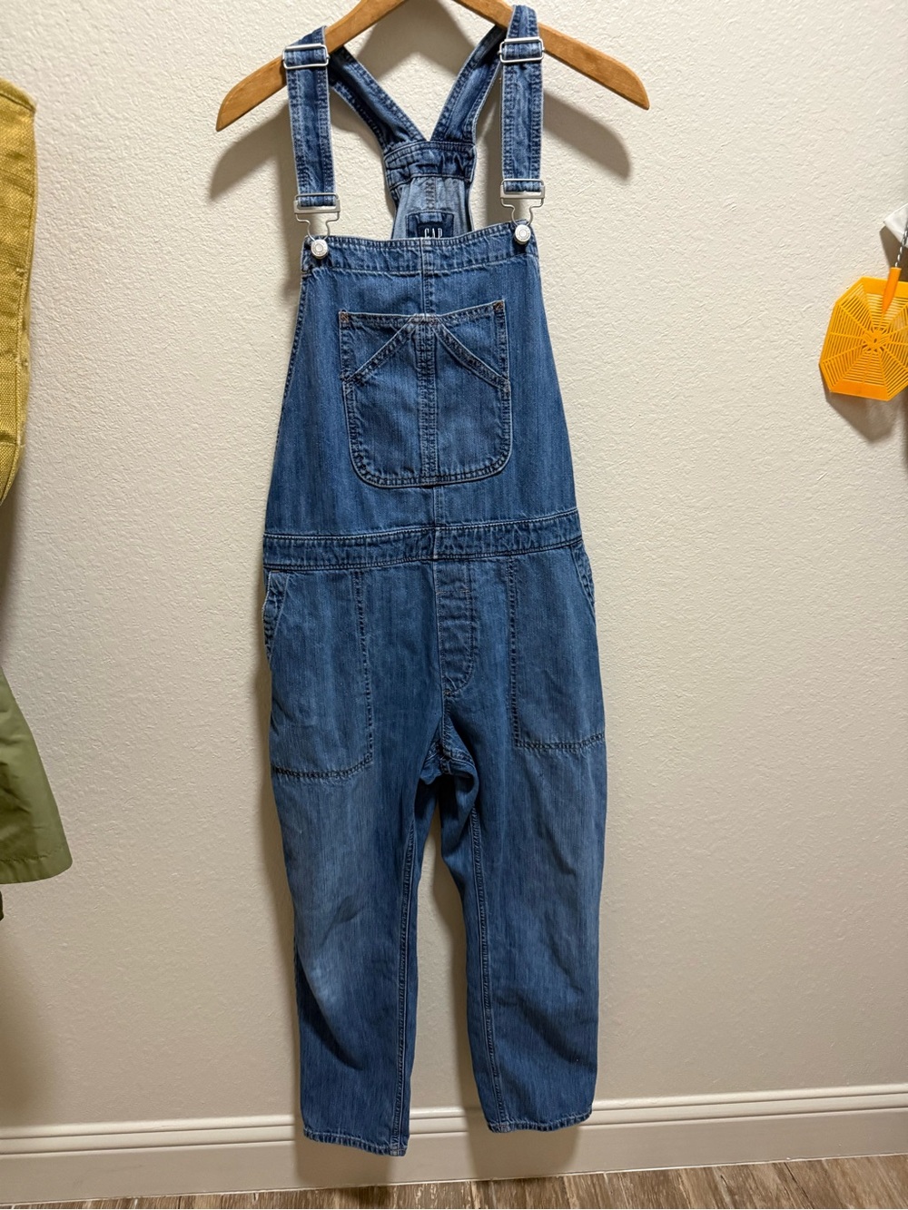 Medium Vintage Gap Y2K Blue Industrial Denim Jean Bib Overalls Womens Dungarees
